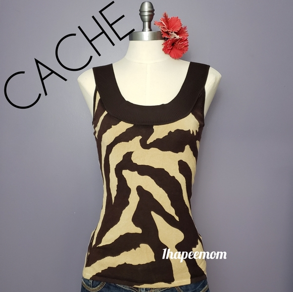 Cache Tops - Cache Top Blouse Zebra Animal Print